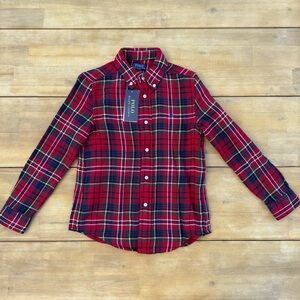 Polo by Ralph Lauren Kids Red and Green Plaid Shirt 7Y